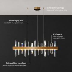 Nusakan Prism Bar Chandelier