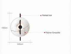 Denebola Veined Disc Wall Lamp