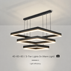 Schedar Layered Square Chandelier