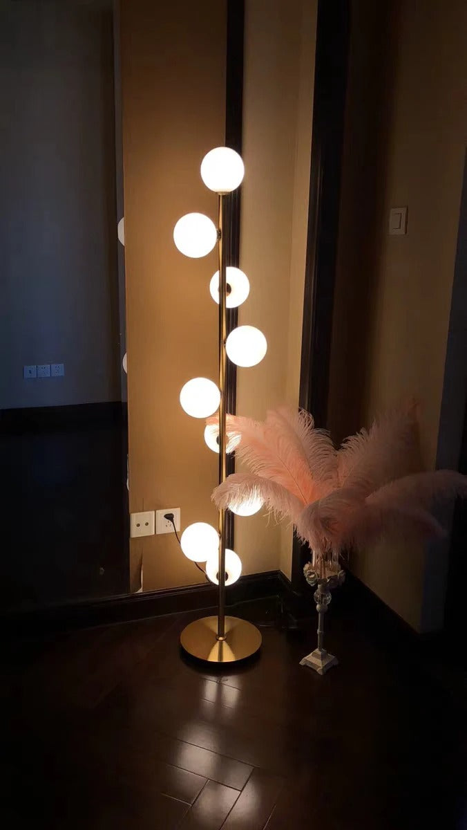 Glass Ball Standing Lamp