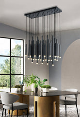 Castula Linear Tube Cluster Chandelier