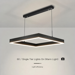 Schedar Layered Square Chandelier