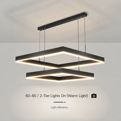 Schedar Layered Square Chandelier