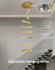 Sadr Spiral Crystal Bar Chandelier