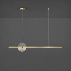 Kaus Ribbed Disc Bar Pendant Lamp