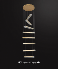 Sadr Spiral Crystal Bar Chandelier