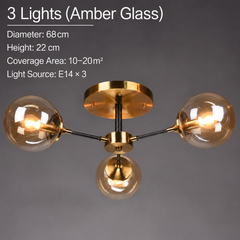 Mahasim Glass Globe Ceiling Light