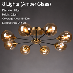 Mahasim Glass Globe Ceiling Light