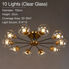 Mahasim Glass Globe Ceiling Light