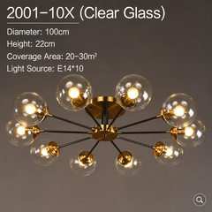 Mahasim Glass Globe Chandelier
