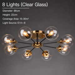 Mahasim Glass Globe Ceiling Light