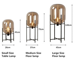 Minkar Glass Dome Floor Lamp