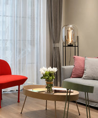 Minkar Glass Dome Floor Lamp