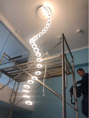 Denebola Spiral Disc Chandelier