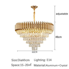 Mensae Spiked Tube Crystal Chandelier