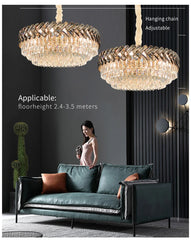 Sarin Chevron Crystal Chandelier