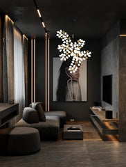 Merope Petal Disc Branch Chandelier