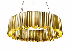 Mensae Ribbed Metal Chandelier