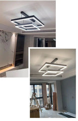 Schedar Layered Square Chandelier