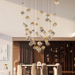Acamar Glass Cube Chandelier