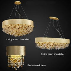 Alpherg Crystal Bead Band Chandelier