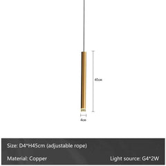 Castula Slim Tube Pendant Lamp