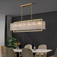 Ain Framed Textured Glass Chandelier