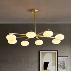 Tarf Oval Glass Disc Chandelier