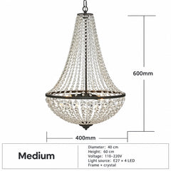 Okab Beaded Crystal Bell Chandelier