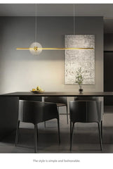 Kaus Ribbed Disc Bar Pendant Lamp