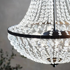 Okab Beaded Crystal Bell Chandelier