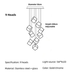 Acamar Glass Cube Chandelier