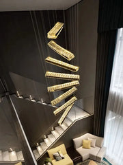 Sadr Spiral Crystal Bar Chandelier