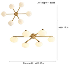 Tarf Oval Glass Disc Chandelier