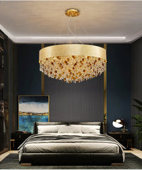 Alpherg Crystal Bead Band Chandelier