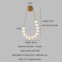 Maia Beaded Loop Wall Lamp