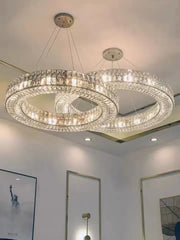 Alnair Double Crystal Ring Chandelier
