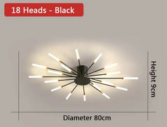 Brachium Starburst Rod Ceiling Light