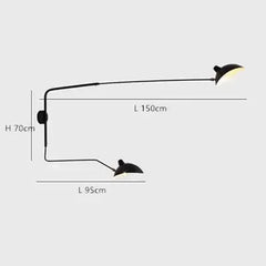 Ashlesha Duckbill Swing Arm Wall Lamp