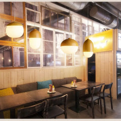 Achird Wood Cap Globe Pendant Lamp