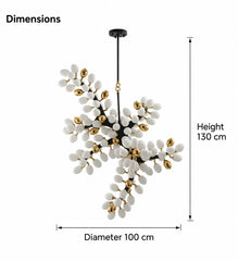 Merope Petal Disc Branch Chandelier