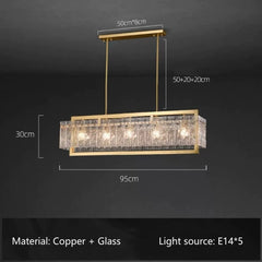 Ain Framed Textured Glass Chandelier