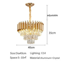 Mensae Spiked Tube Crystal Chandelier