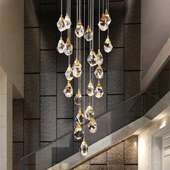 Acrux Faceted Crystal Cascade Chandelier