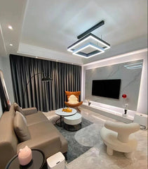Schedar Layered Square Chandelier