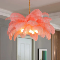 Aludra Layered Feather Chandelier