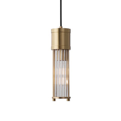 Piautos Ribbed Glass Capsule Pendant Lamp