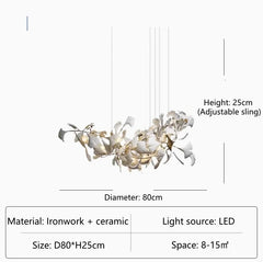 Merope Ginkgo Branch Chandelier
