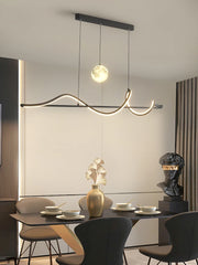 Albaldah Wave Bar Globe Pendant Lamp