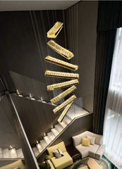 Sadr Spiral Crystal Bar Chandelier